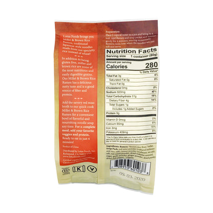 Lotus Foods Organic Ramen Miso Soup Mix-Millet & Brown-2.8 oz