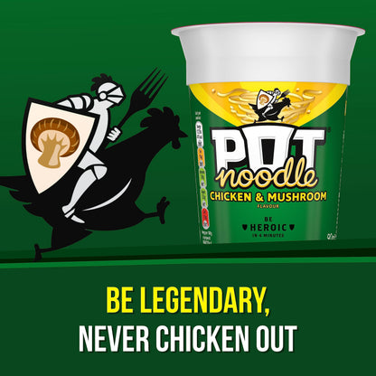 Pot Noodle Chicken and Mushroom 90 g (Pack of 12)