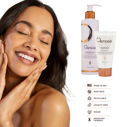 OSMOSIS QUENCH Daily Hydrating Facial Moisturizer Face Lotion with Jojoba Oil, Shea Butter, and Hyaluronic Acid, For Dry To Normal Skin