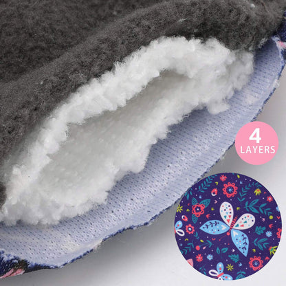Reusable Menstrual Pads (7 in 1, 25.4cm 4 Layers), Bamboo Cloth Pads for Heavy Flow with Wet Bag, Large Sanitary Pad Set with Wings for Women, Washable Overnight Cloth Panty Liners Period