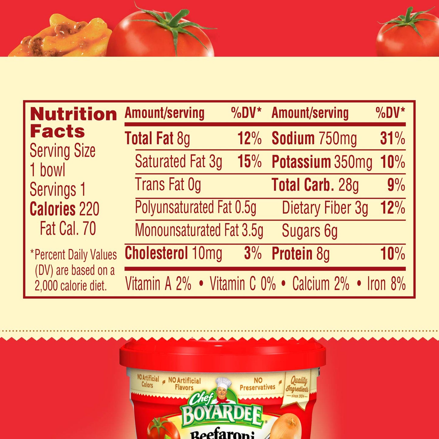 Chef Boyardee Beefaroni Pasta, Microwave Food, 7.5 OZ Microwaveable Bowl (12 Bowls)