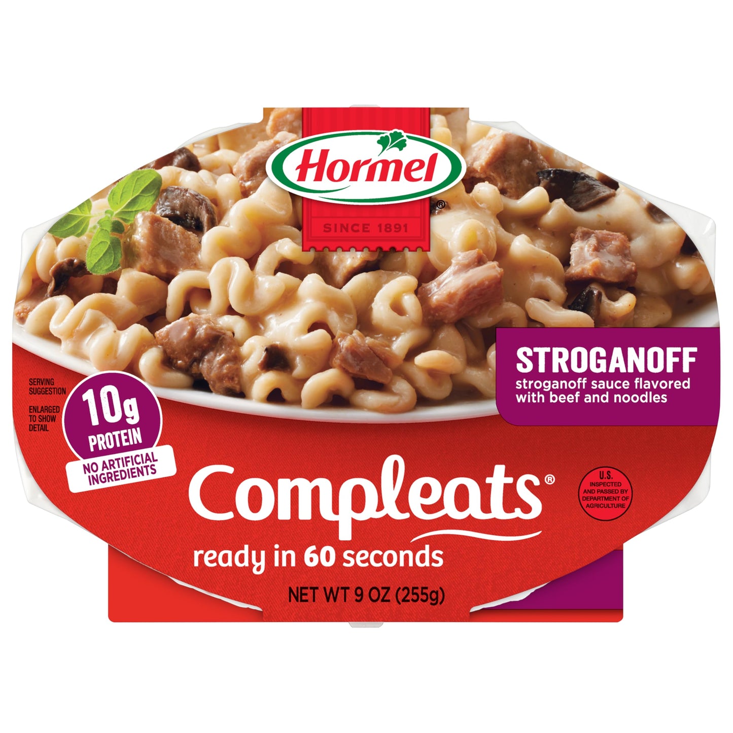 HORMEL COMPLEATS Beef Stroganoff Sauce Microwave Tray, 9 Ounces (Pack of 6)