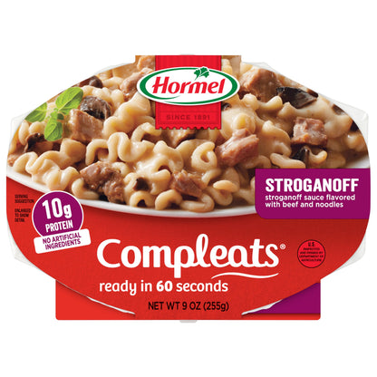 HORMEL COMPLEATS Beef Stroganoff Sauce Microwave Tray, 9 Ounces (Pack of 6)
