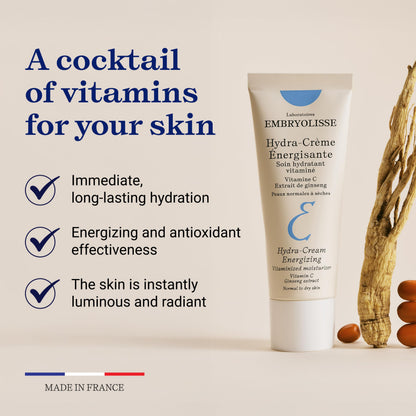 Embryolisse Vitamin C Energizing Face Moisturizer. Radiance-Boosting, Anti-Aging Daily Cream for Immediate and long-lasting hydration & Glow, 1.35 Fl Oz