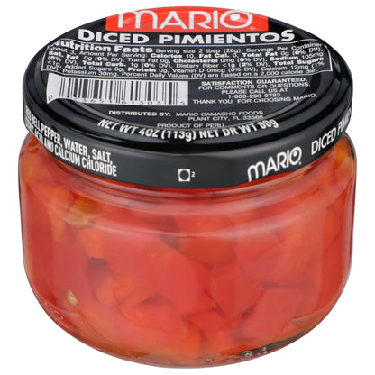 Mario Camacho Foods Pimientos Diced, 4-Ounce (Pack of 12)