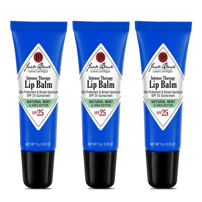 Jack Black Intense Therapy Lip Balm, 0.25-Oz. – SPF 25 Sun Protection, Lip Moisturizer, Hydrating Lip Balm with SPF, Lip Sunscreen