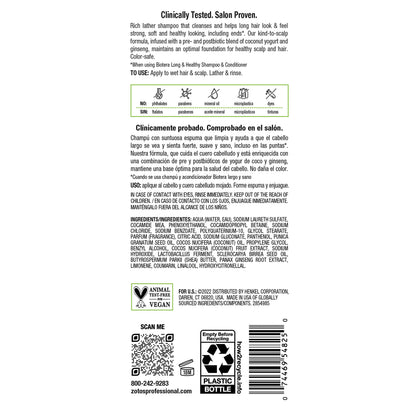 Biotera Long & Healthy Strengthening Shampoo | Strengthens Long, Growing Hair | Microbiome Friendly | Vegan & Animal Test Free | Paraben Free | Color-Safe