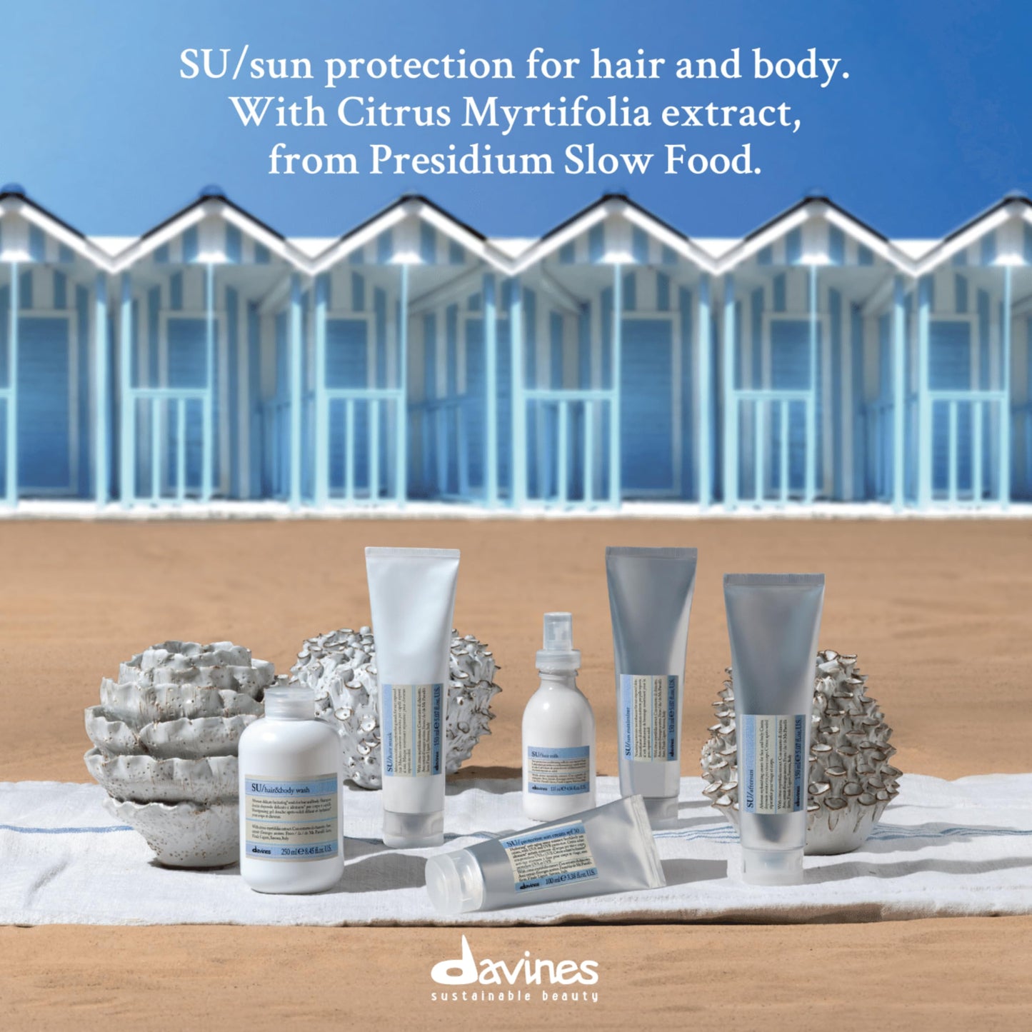 Davines SU Hair Mask, Restore Moisture And Hydrate Sun-Exposed Hair, Restore Softness To Dry And Dull Hair, 5.07 Fl. Oz.