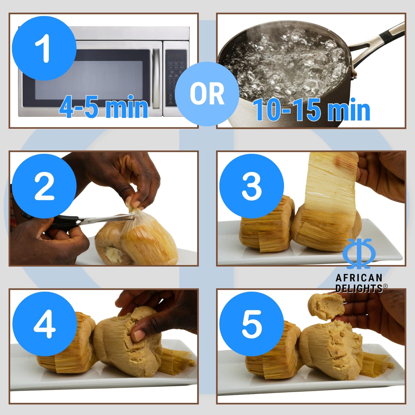 Wala GA Kenkey Authentic Kenkey - Ghanaian Food, African Food Kenkey | Delicious Kenkey, Accra Kenkey, and Wala Ga Kenkey for Cultural and Family Meals | Ga Kenkey Ghana | Four Balls of Kenkey