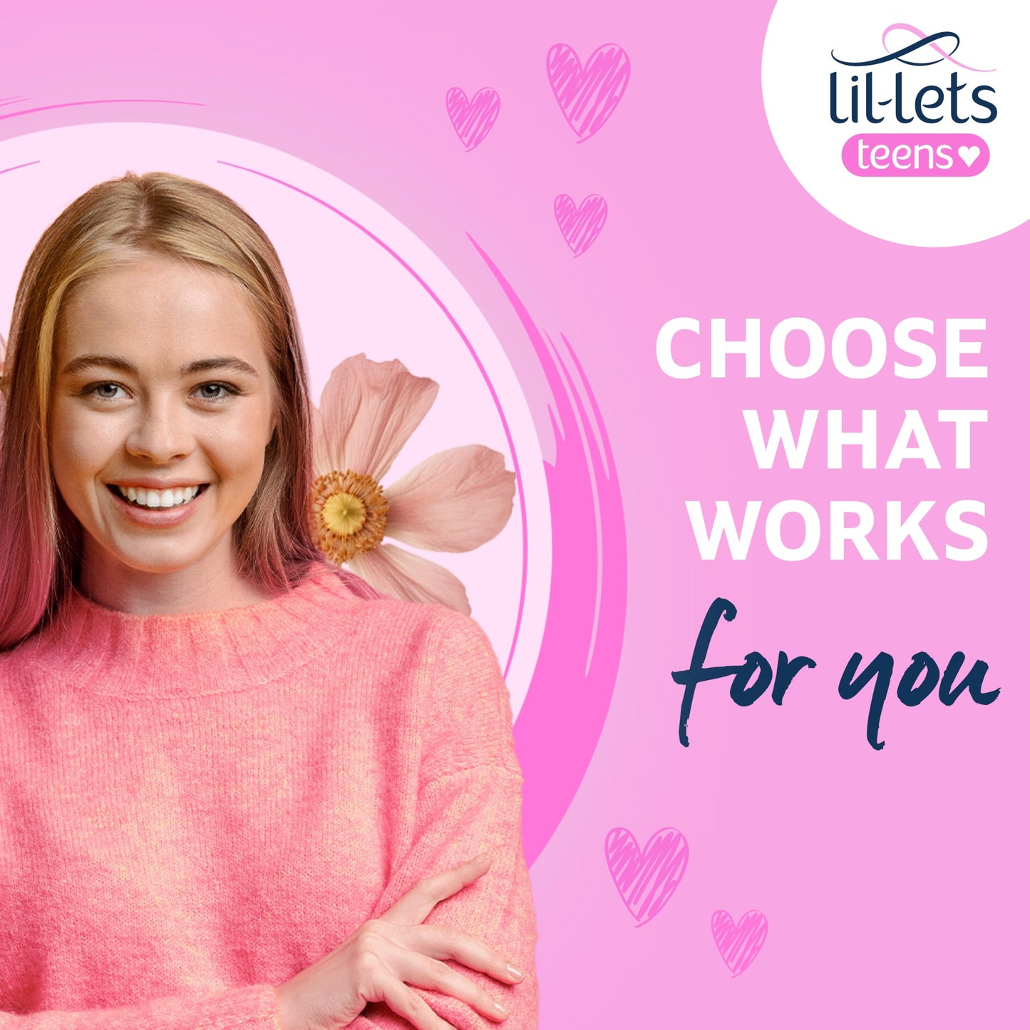 Lil-Lets Teens Long Pads with Wings - 60 Count Period Pads for Teens - Thin, Super Absorbent Sanitary Napkins, Soft & Breathable, Fragrance-Free - First Periods, Medium to Heavy Days