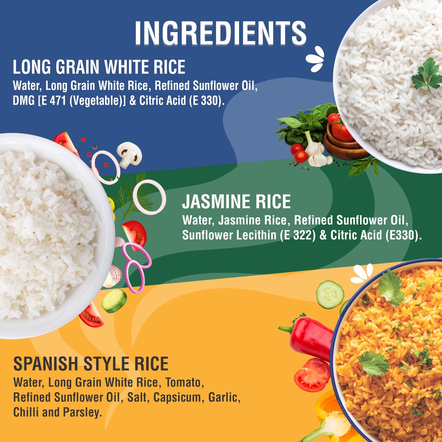 Eat Regal Rice Variety Pack, 8.8 oz | 6 Flavors: Spanish, Thai Jasmine, Long Grain, Cilantro Lime, Mexican, Veg Fried – Ready in 90 Sec – Non-GMO, Gluten-Free