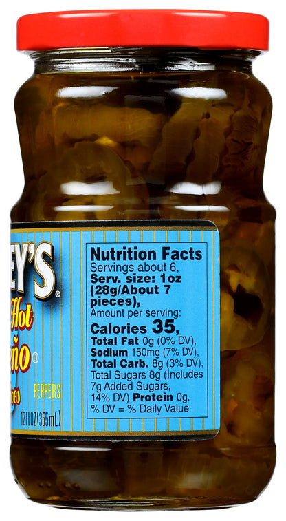 Trappey's Sweet N' Hot Jalapeno Peppers Slices, 12 fl oz