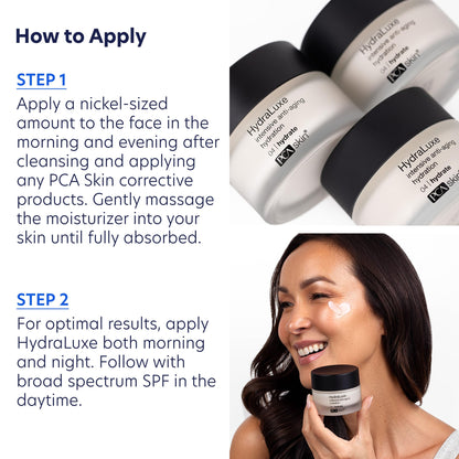 PCA SKIN HydraLuxe Anti Aging Cream, Deeply Moisturizing Cream for Day and Night Use, Improves Moisture Retention in Skin and Smoothes Fine Lines and Wrinkles, Hydrating Face Moisturizer