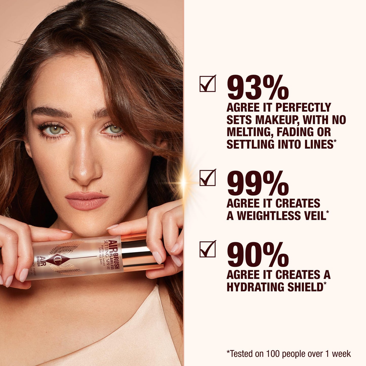 Charlotte Tilbury Airbrush Flawless Setting Spray - Ultra-Fine Hydrating Mist to Prime & Set Face Makeup For Up to 16Hr - Soothes, Blurs Pores & Calms Skin