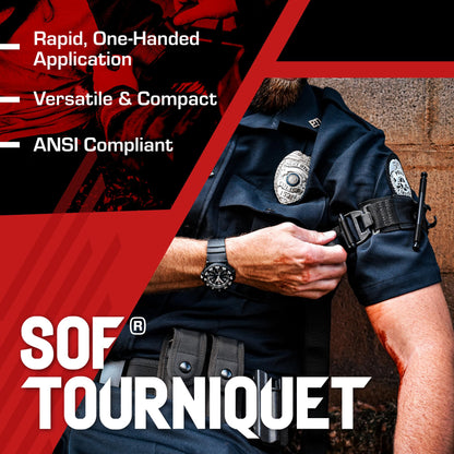 SOF Tourniquet (Generation 5) - Military-Grade Tourniquet for Severe Bleeding Control, Essential First Aid for Tactical, Emergency, and Civilian Use (Orange), TacMed Solutions