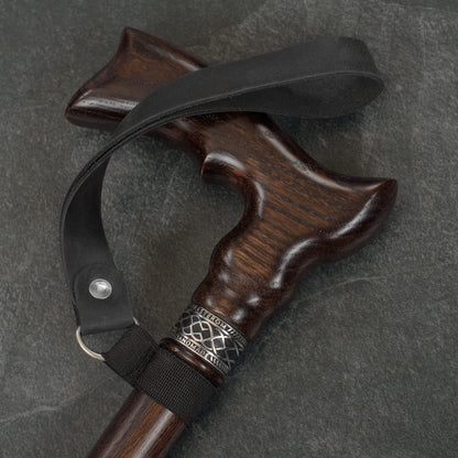 Asterom Handmade Leather Cane Strap - Stylish Wrist Strap for Canes and Walking Sticks
