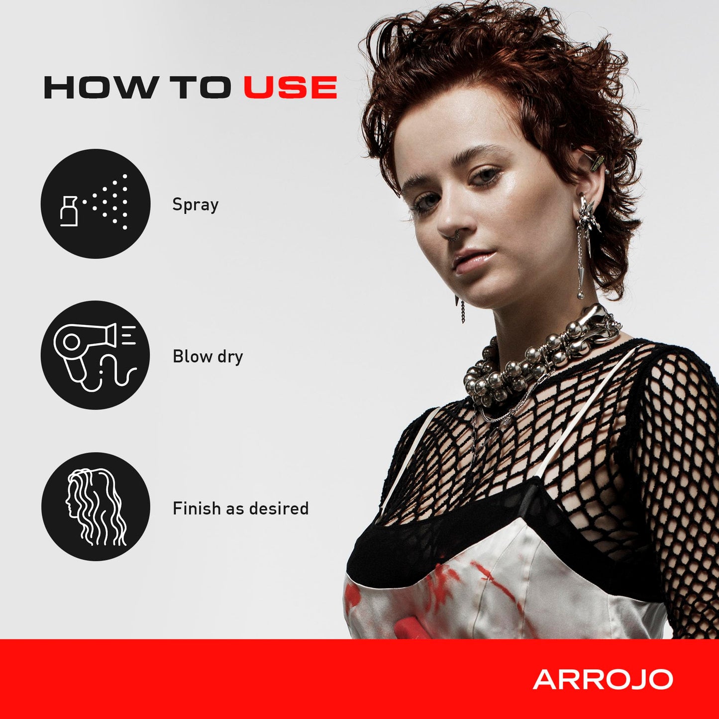 ARROJO Set & Style Hair Spray – Blow Dry Spray To Create Body, Shine, Hold – Hair Shine Spray For Blow-Drying -Hair Setting – Anti Frizz Hair Products To Fight Humidity (6 Oz)