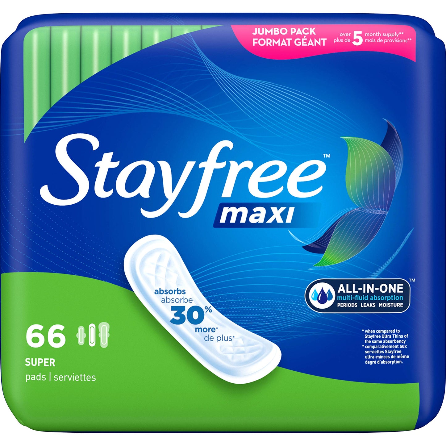 Stayfree Maxi Pads 66 Count & Schick Hydro Silk Dermaplaning Tool with Precision Cover 3 Count