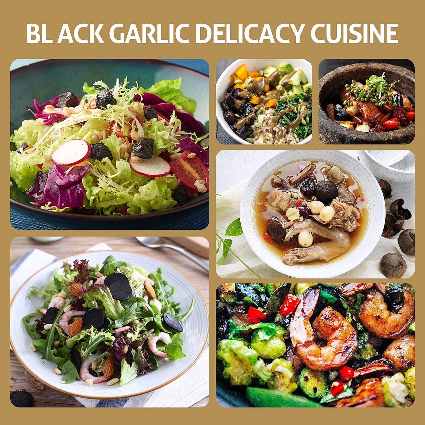 RioRand Black Garlic 908g Whole Peeled, 90-Day Aged 2 Lbs Jar, No Added Preservatives, Ready to Eat