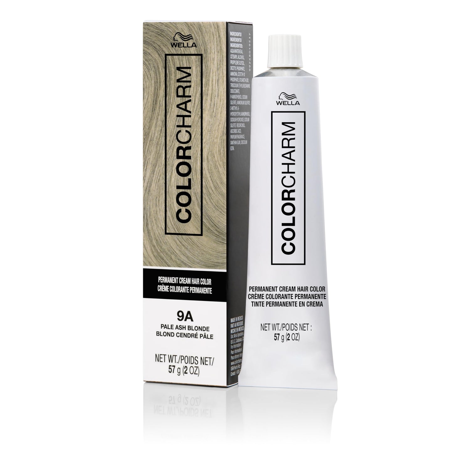 COLORCHARM Permanent Cream Hair Dye | Ash Blonde Hair Color | Pearlescent, Milk Tea, Smokey Cool Tones | 100% Gray Coverage | Vegan, Free of Phthalates & Parabens | 2 oz.