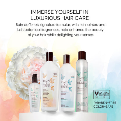 Bain de Terre Jasmine Moisturizing Conditioner, Rich Hydration for Dry Hair, with Argan & Monoi Oils, Paraben-Free, Color-Safe, Vegan