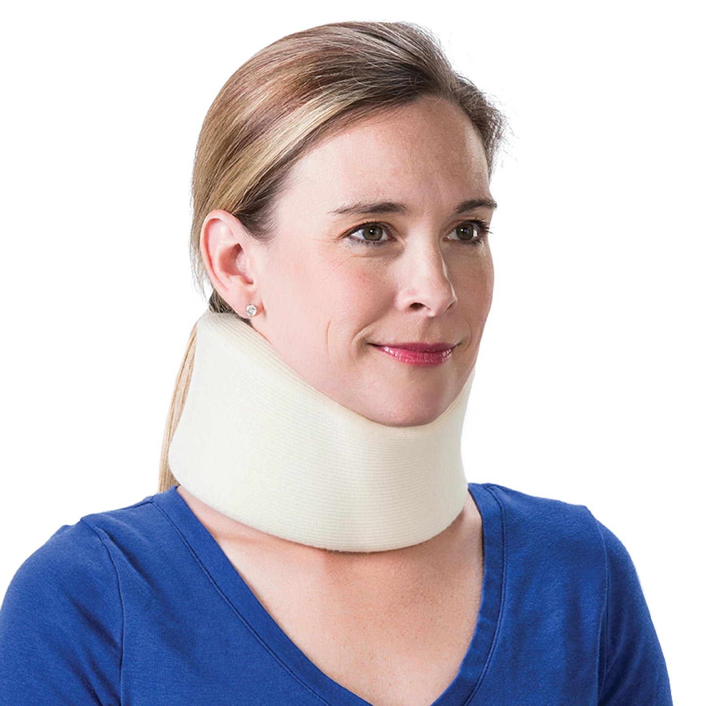 Core Products Foam Cervical Collar Neck Support Brace - Beige, Small- 2" Chin to Sternal Notch