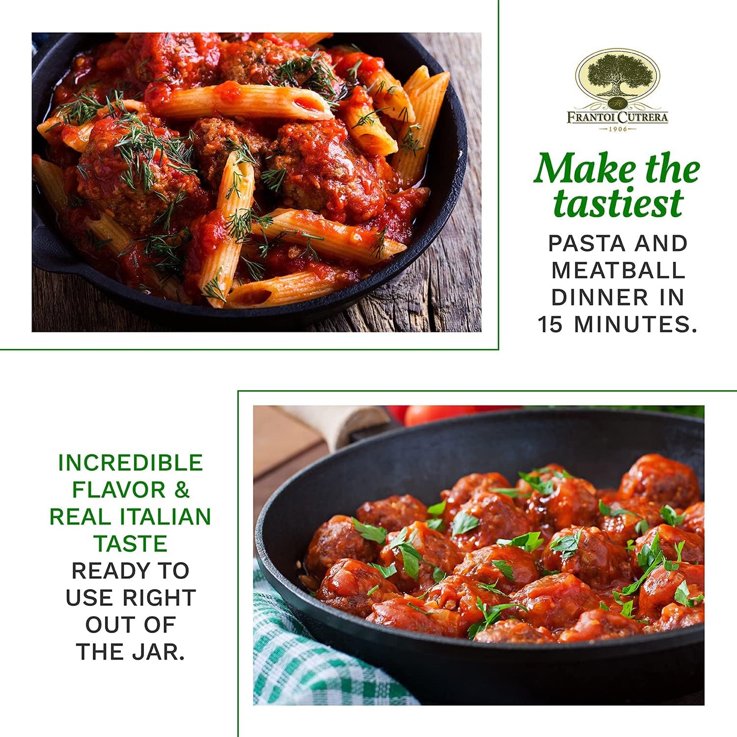 Frantoi Cutrera Organic Cherry Tomato Puree (Passata) - Vegan & Gluten Free Friendly - Good as Pasta Sauce, Pizza Sauce, Sofrito Base & more - No Additives or Preservatives - Imported From Italy