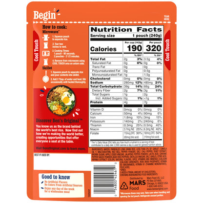 Ben’s Original Ready Rice Chili Garlic Flavored Rice, Easy Dinner Side, 8.5 oz Pouch (Pack of 12)