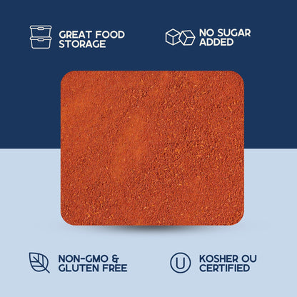 Premium Dehydrated Tomato Powder, 24 oz Size Quart Jar - From Harvest Red Tomatoes by Harmony House Foods