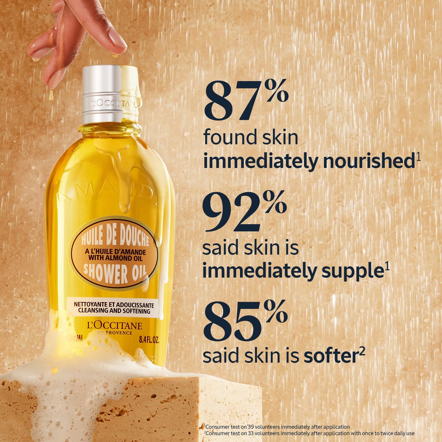 L'OCCITANE Almond Favorites Set: Cleansing Shower & Supple Skin Oils, Hand Cream & Moisturizer, Travel Size Skincare Essentials, Bath & Body Gift Set