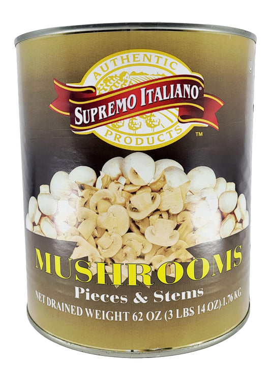 Supremo Italiano Mushrooms Stems and Pieces, 62 Ounce