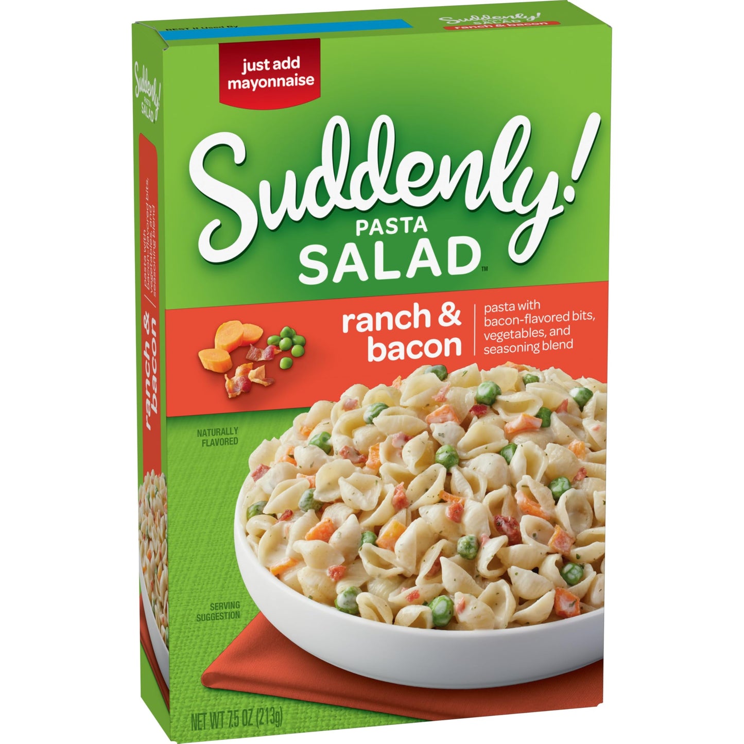 Suddenly Pasta Salad Ranch & Bacon, 7.5 Ounces, 12 per Case