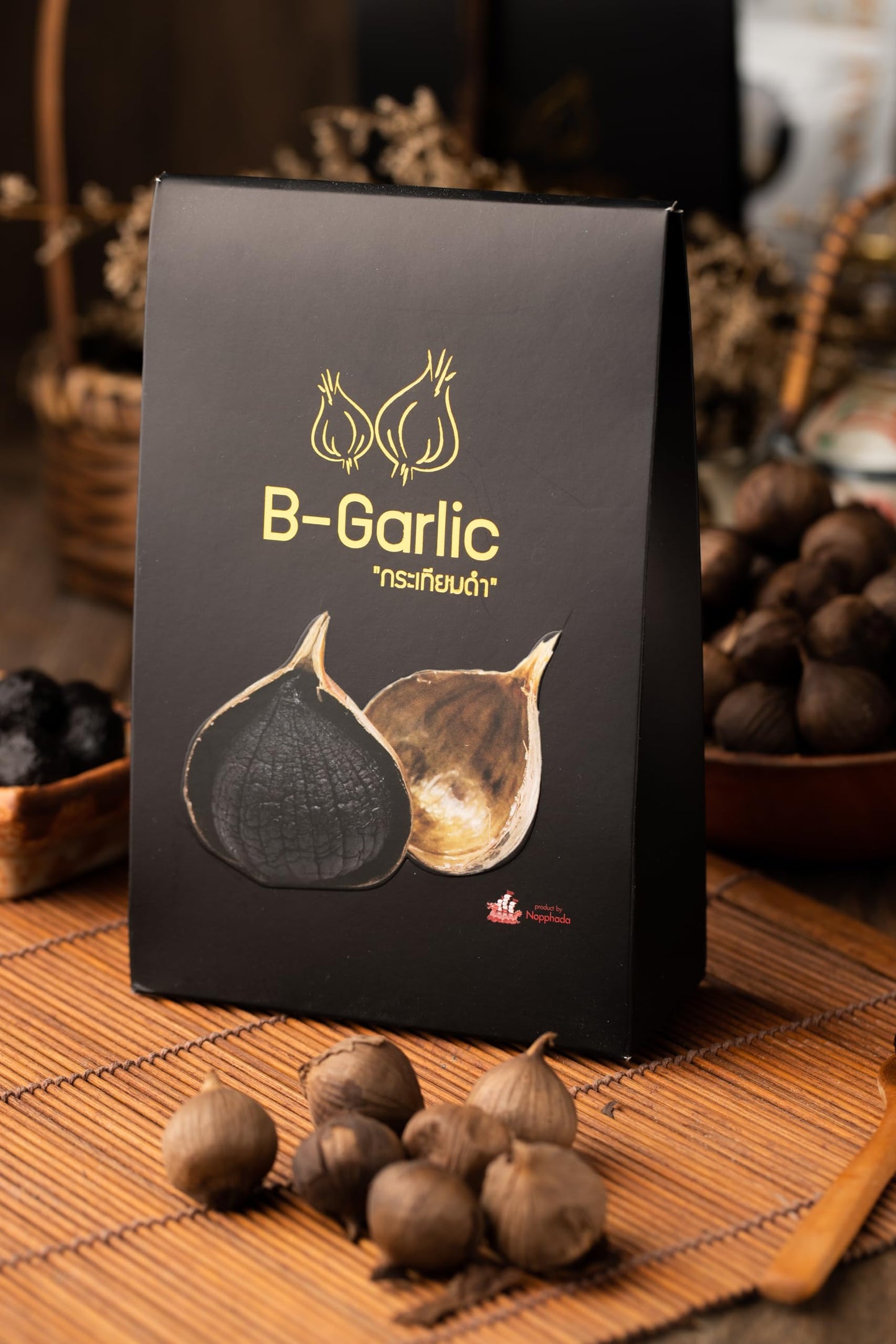 B-Garlic Black Garlic, Premium Whole Fermented Black Garlic, 100g, Healthy Sweet Savory Superfoods Snack