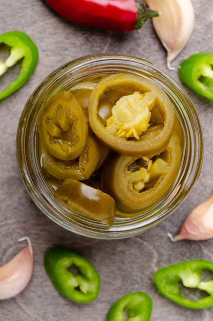 Green Jay Gourmet Pickled Candied Jalapeños in a Jar - Fresh Hand Jarred Vegetables for Cooking & Pantry – Home Grown Pre-Prepared Pickled Candied Jalapeños – Simple Natural Ingredients - 16 Ounce Jar