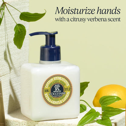L'OCCITANE La Lotion Fast Absorbing Hand Cream, Shea Butter, Verbena Citrus, Intensive Nourishing & Moisturizing Treatment For Dry, Cracked Skin
