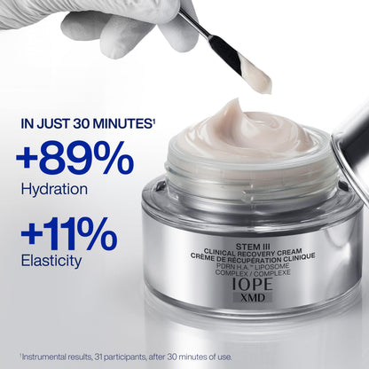 IOPE XMD Stem III Clinical Recovery Cream - Facial Moisturizer -Suitable Post Procedure - Reduces Redness, Smooths Texture, and Repairs Skin Barrier - With PDRN and Hyaluronic Acid - 1.69 fl. oz.