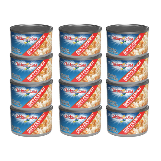 Pacific Pearl Fancy Crabmeat with Leg Pieces 6 oz. Can (Pack of 12)