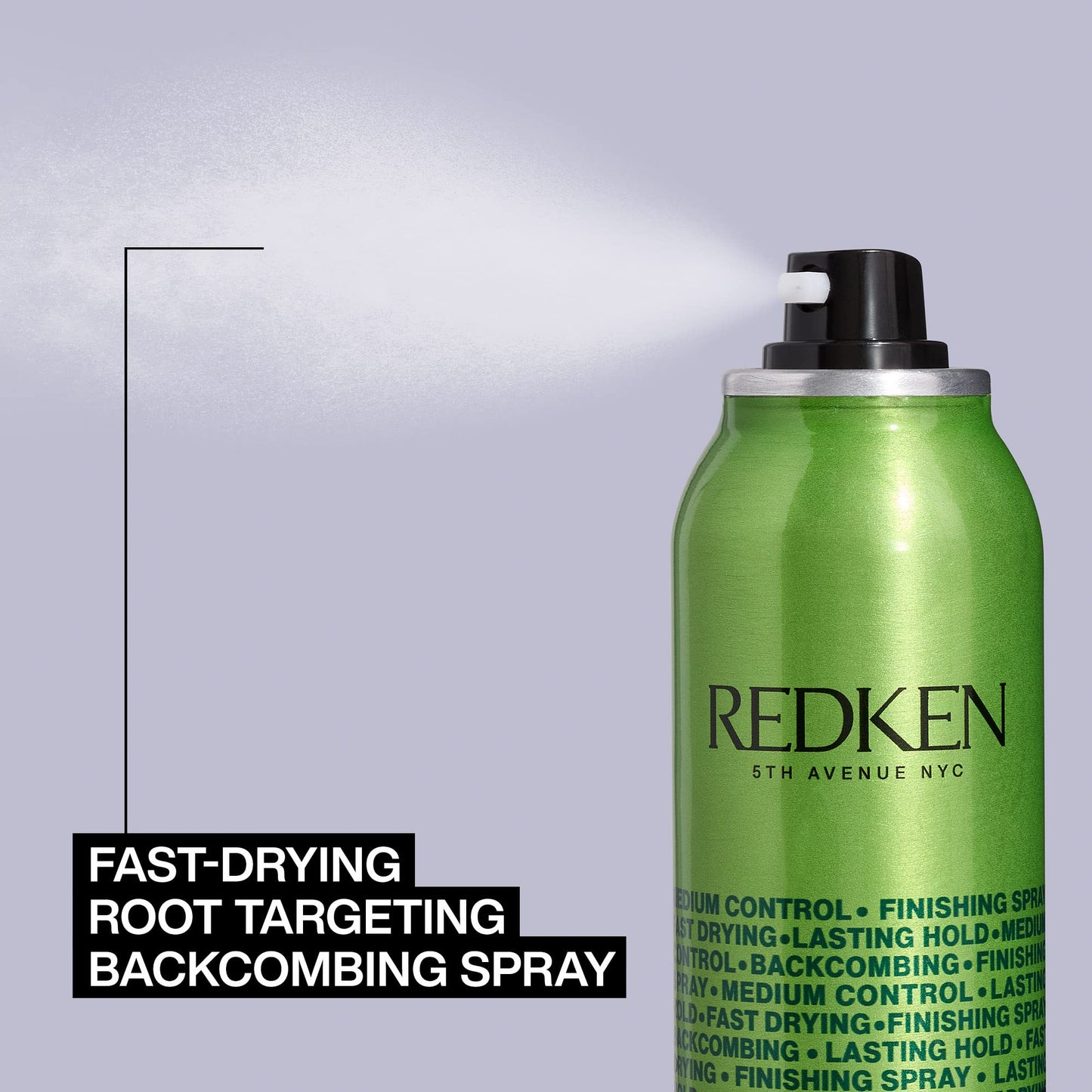 Redken Root Tease Backcombing Finishing Spray For All Hair Types - Matte Finish & Teased Volume Effect, Medium Control