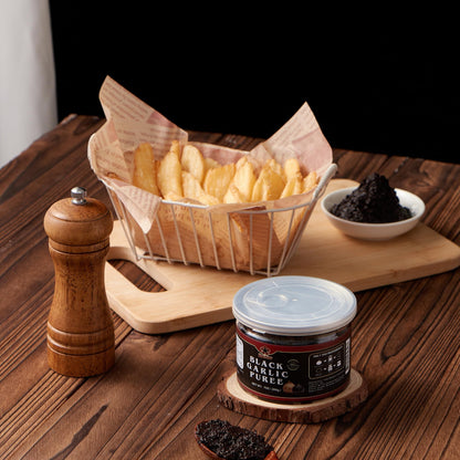 NatFlav Black Garlic Puree 7 Oz, Made from Solo Black Garlic 100%, Fermented for 120 Days, No Added Water, High in Antioxidants, non GMO, Gluten Free