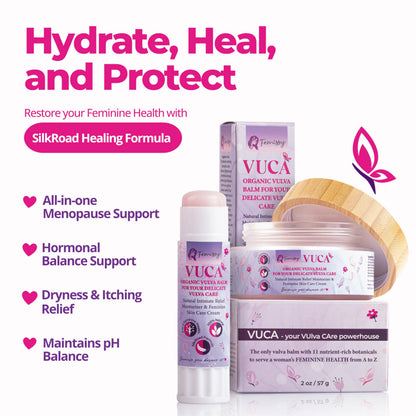 Vulva Balm (Calendula w/o Mint, 2oz) – All-in-One Organic Vaginal Moisturizer Cream with 11 Botanicals – Menopause & Incontinence Care Cream for Intimate Skin – Soothes Redness, Dryness & Irritation