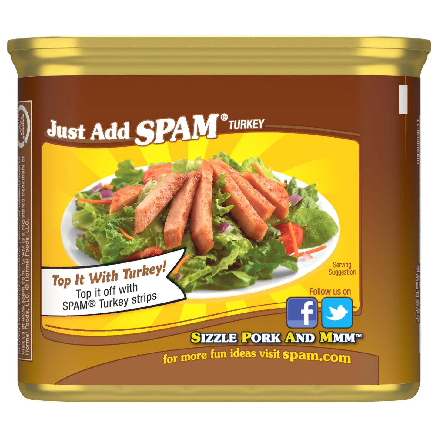 SPAM Oven Roasted Turkey, Canned Meat, 12 oz Can, (12 Pack)