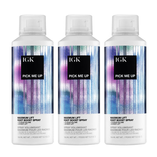 IGK Pick Me Up 3-Pack – Volumizing Dry Shampoo for Fresh, Clean, and Fuller Hair