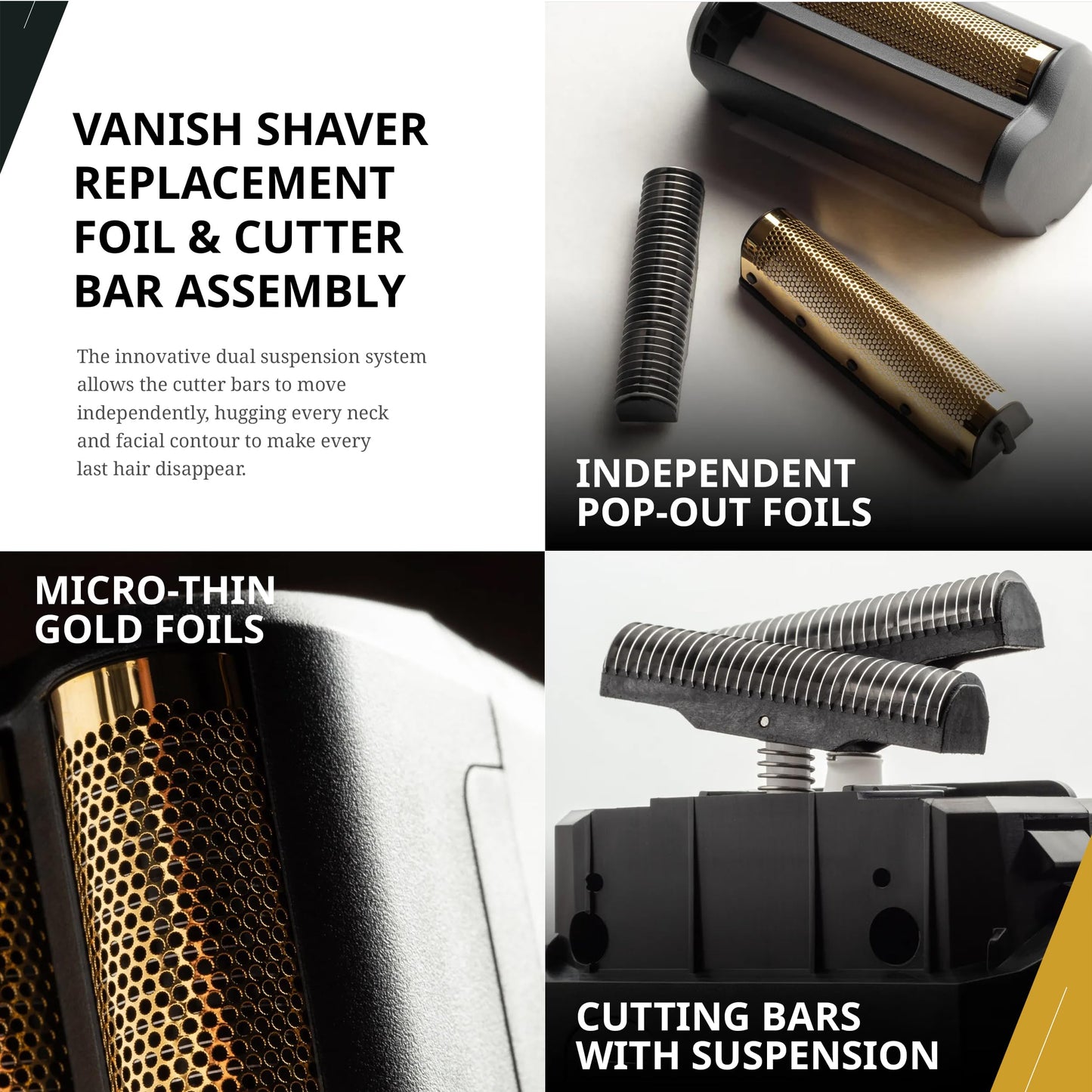 Wahl Professional Vanish Foil Head & Cutter Bar Replacement, High-Performance Shaver Accessories