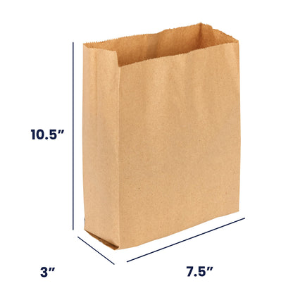 Hospeco - GID-HOSKL-260 KL Waxed Kraft Feminine Hygiene Liner Bag with Gusset ,10.25” x 7.5” x 3.5”,(Case of 500)