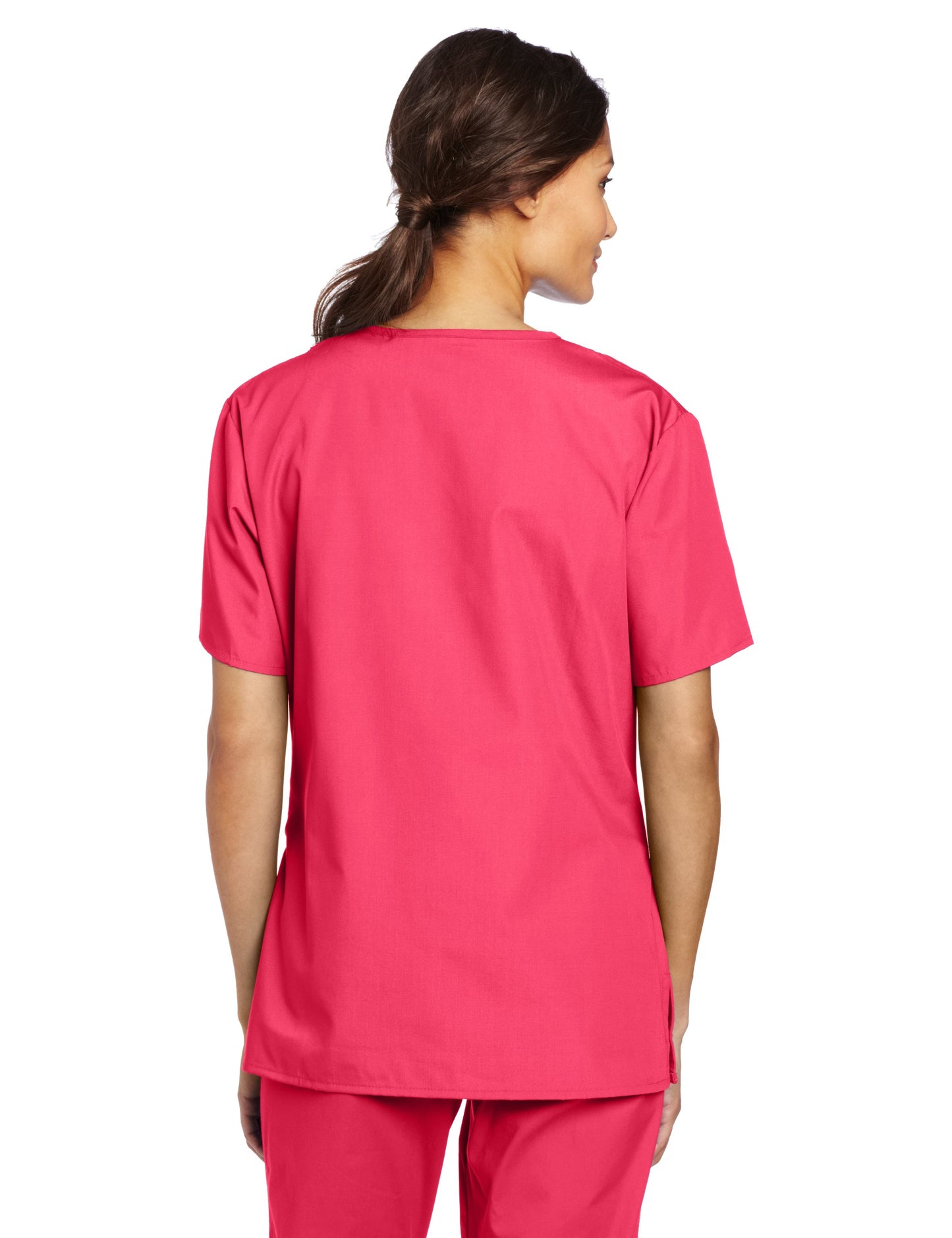 WonderWink womens Origins Bravo V-Neck Top, Hot Pink, X-Small