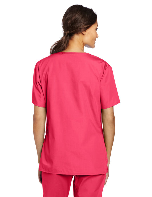 WonderWink womens Origins Bravo V-Neck Top, Hot Pink, X-Small