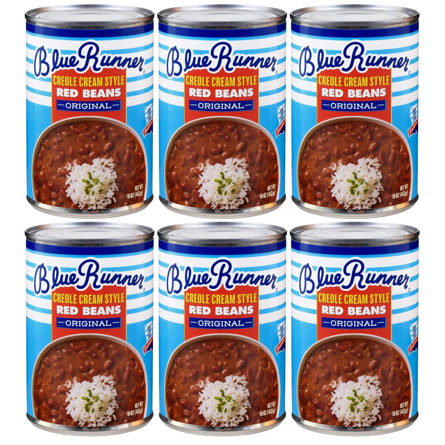 Blue Runner Creole Cream Style Red Beans (6-pack of 16-ounce cans)