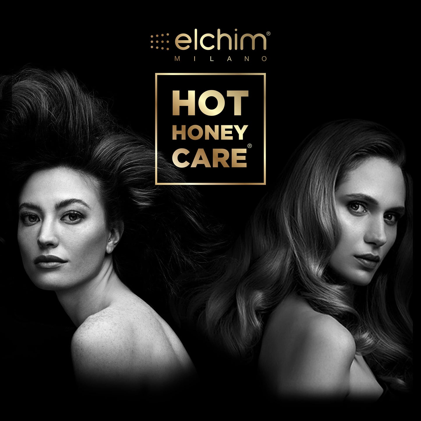 Elchim Hot Honey Care: Anti Frizz and Hair Gloss System for Dry/Damaged Hair, Hair Serum and Blow Dry Starter Kit, Hair Dryer Concentrator Compatible with Elchim Compact Hair Dryers