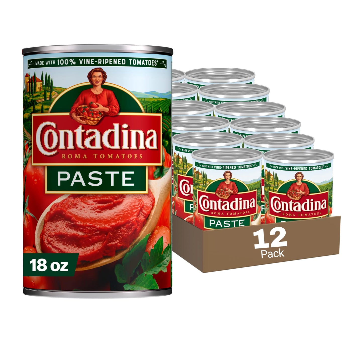 Contadina Tomato Paste, 18 oz. Can (pack of 12)
