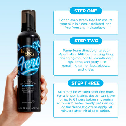 Bondi Sands Aero Self Tanning Foam | Lightweight + Fast-Drying Aerosol Formula Gives Skin a Hydrated, Long-Lasting Bronzed Glow | 7.61 Oz/225 mL